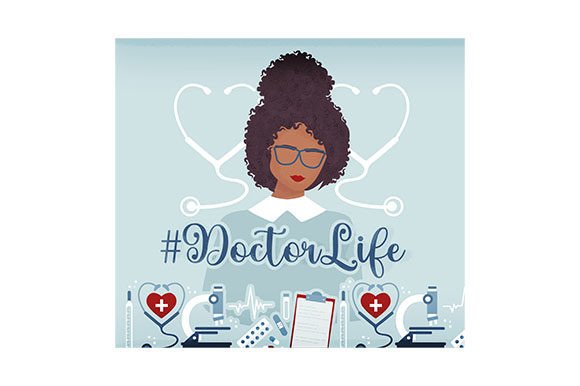 African American Doctor Wrap for Crafts & Medical