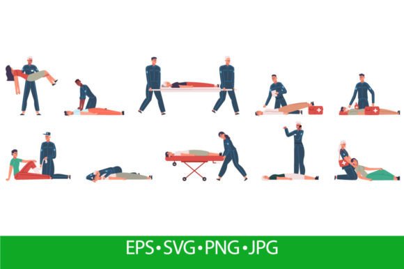First Aid Procedures, Emergency Paramedi Graphics and Illustrations