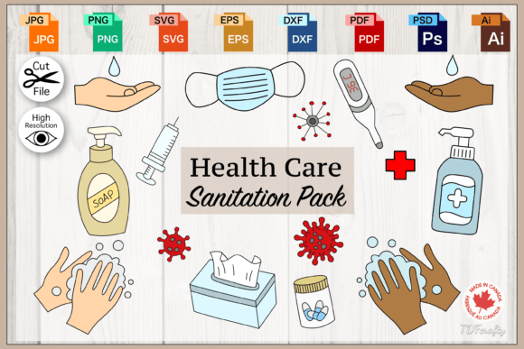 Health Care Sanitary Bundle: Graphics and Illustrations