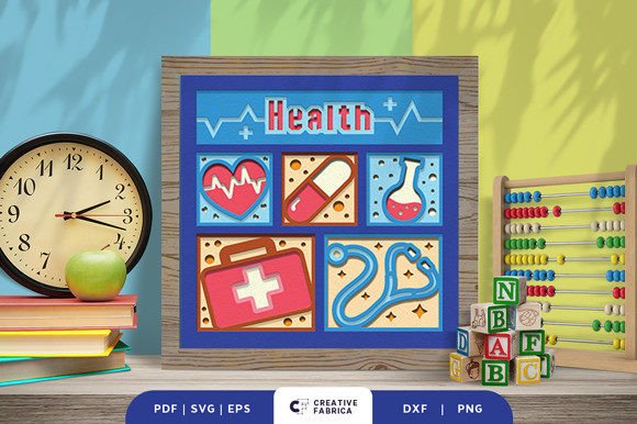 Health School Subject 3D Shadow Box: A 3D SVG Review