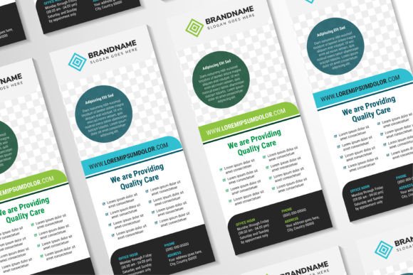 Quality Care Vertical Banner: Graphics for Print Templates