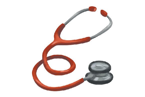 Stethoscope Watercolor: Medical Crafts Design